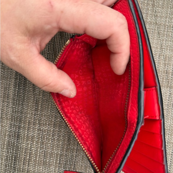 Kate Spade Red Pebbled Leather Wallet - Picture 7 of 12